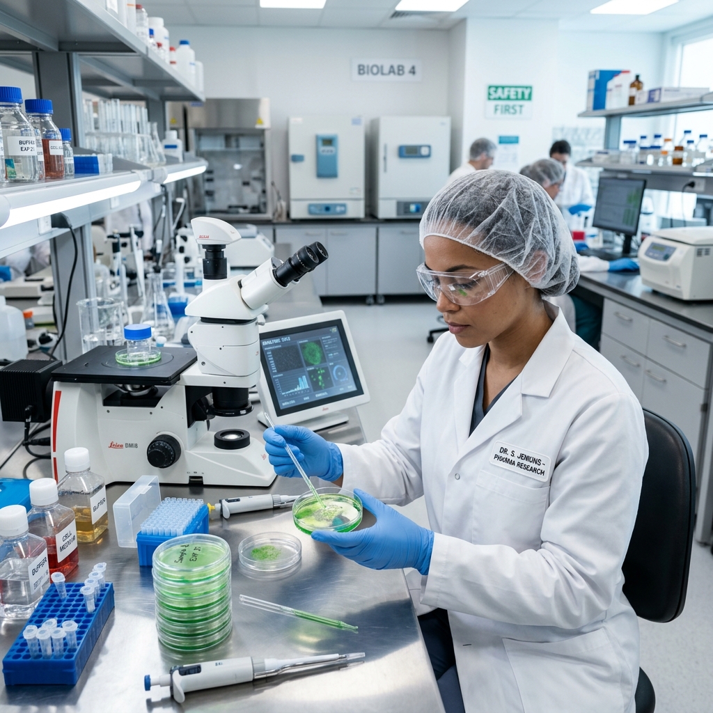 Scientist doing quality research